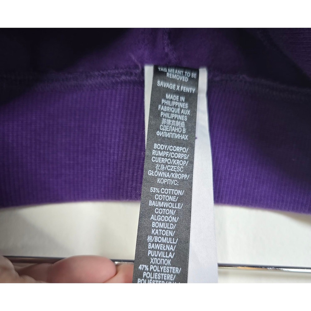 Savage X Fenty Mens Purple Relaxed Logo Joggers Sweatpants Small Rihanna S - Picture 7 of 7